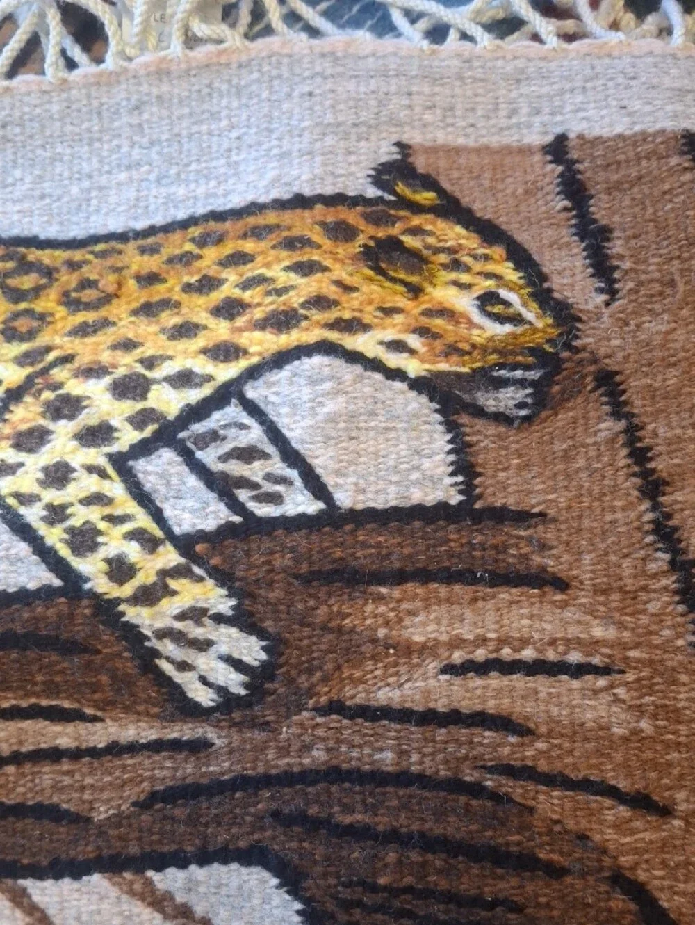 Leopard Tree Wall Tapestry - Brown & Gold Home Wall Decor